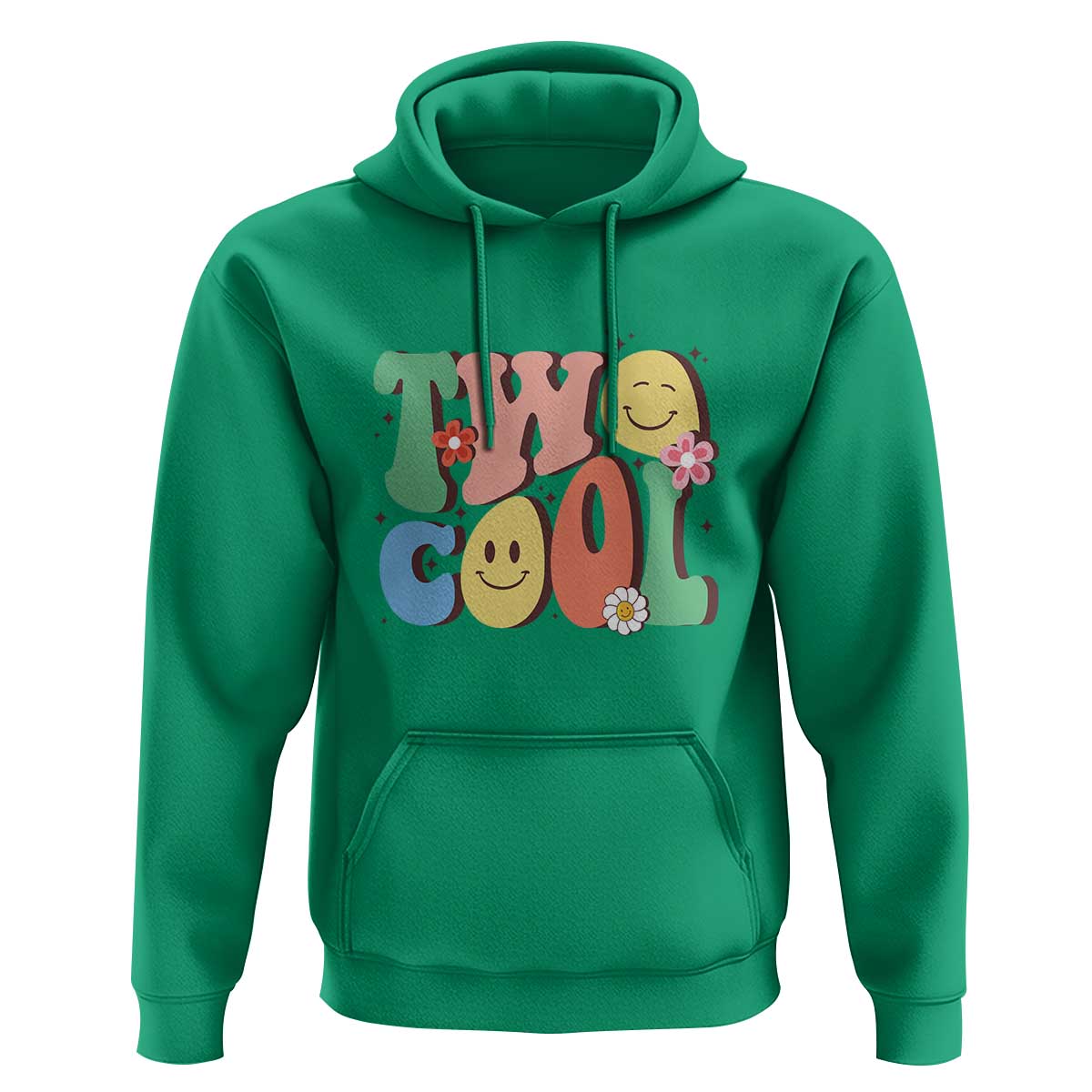 Second Birthday Hoodie Two Cool Gift 2 Years Old Retro Groovy - Wonder Print Shop