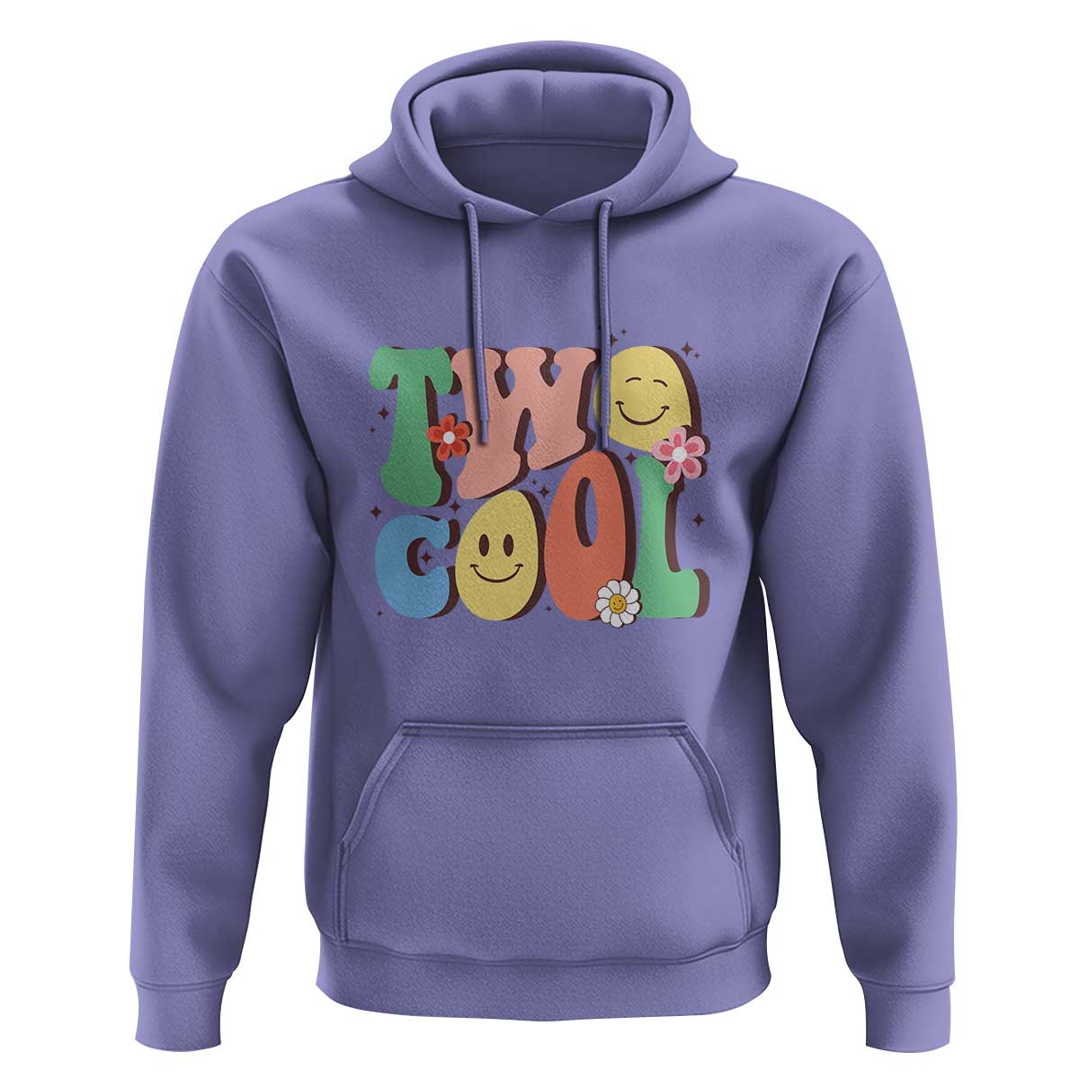 Second Birthday Hoodie Two Cool Gift 2 Years Old Retro Groovy - Wonder Print Shop