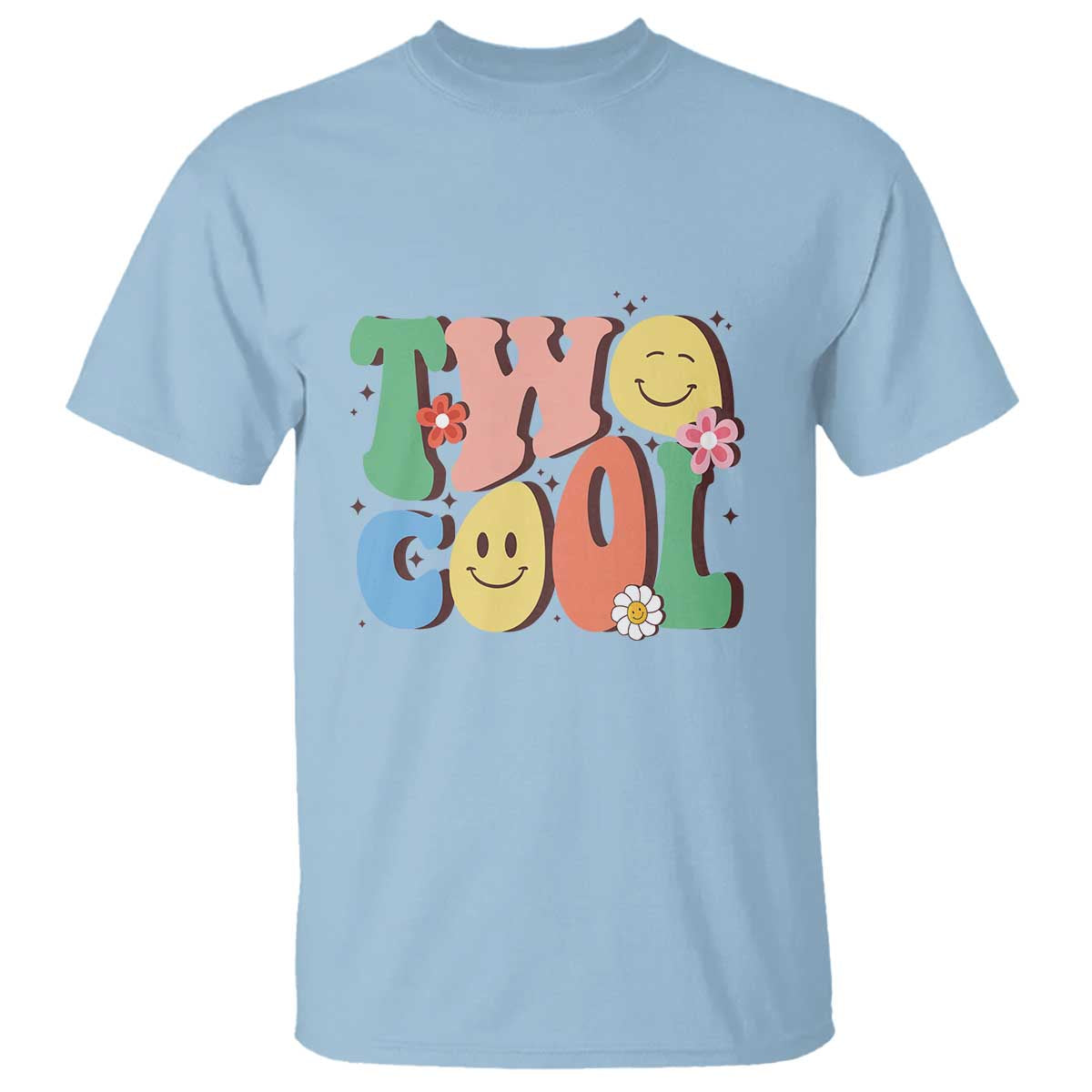 Second Birthday T Shirt Two Cool Gift 2 Years Old Retro Groovy - Wonder Print Shop