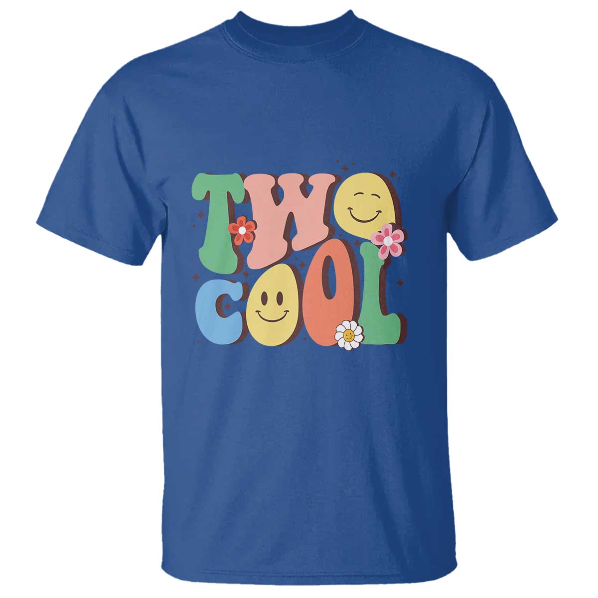Second Birthday T Shirt Two Cool Gift 2 Years Old Retro Groovy - Wonder Print Shop