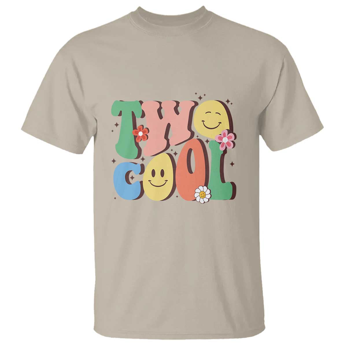 Second Birthday T Shirt Two Cool Gift 2 Years Old Retro Groovy - Wonder Print Shop
