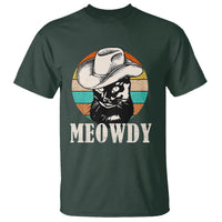 Cat Lover T Shirt Meowdy Funny Howdy Retro Vintage Cowboy Hat - Wonder Print Shop