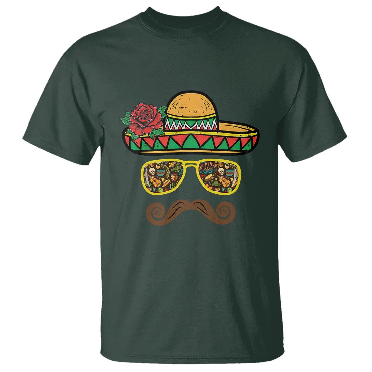 Cinco De Mayo T Shirt Funny Sombrero Face Fiesta Party Mexico Costume - Wonder Print Shop