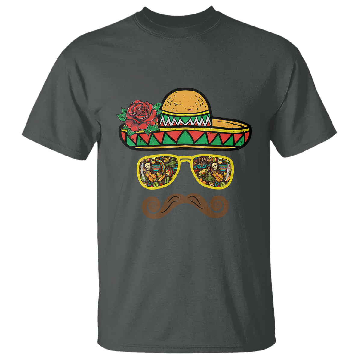 Cinco De Mayo T Shirt Funny Sombrero Face Fiesta Party Mexico Costume - Wonder Print Shop