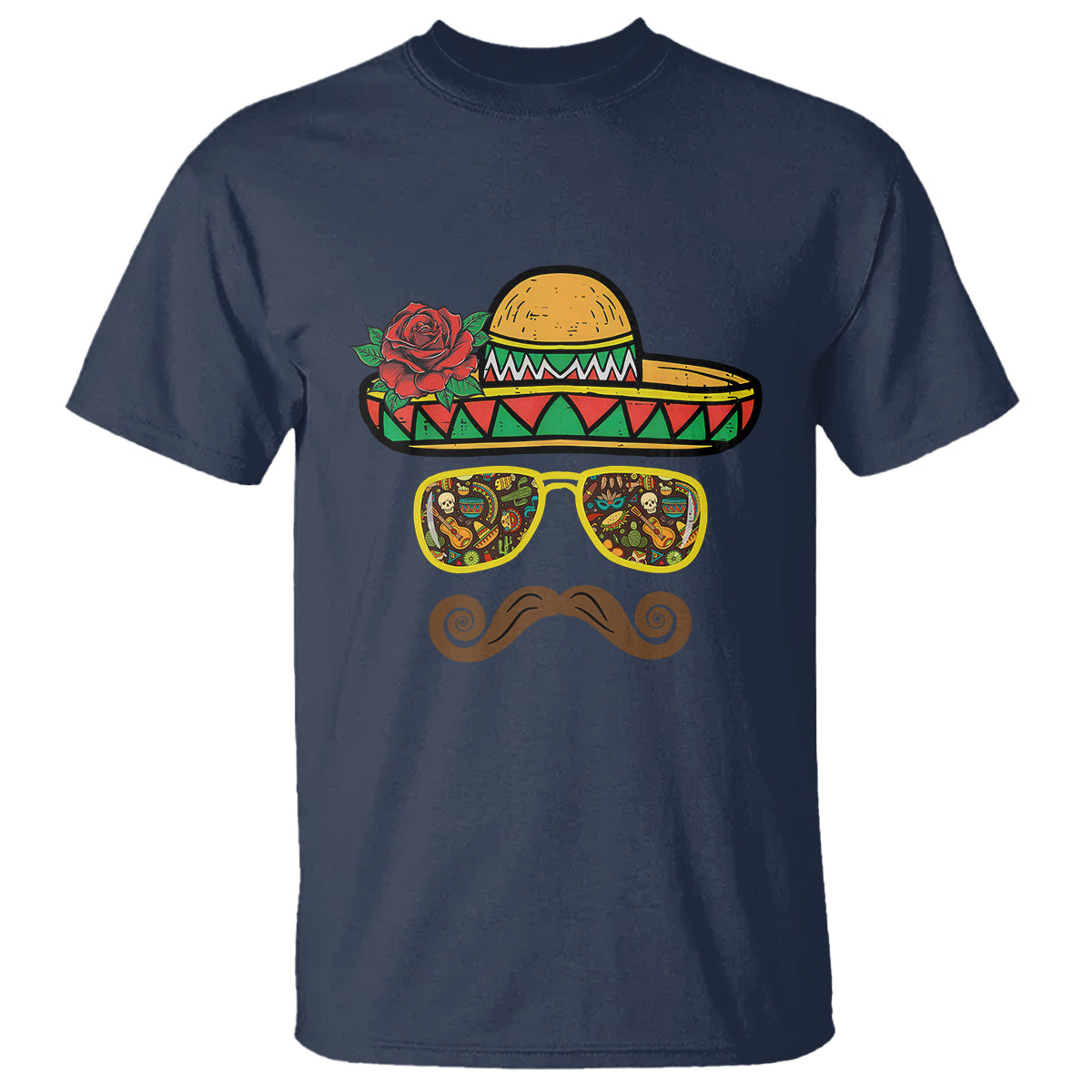 Cinco De Mayo T Shirt Funny Sombrero Face Fiesta Party Mexico Costume - Wonder Print Shop