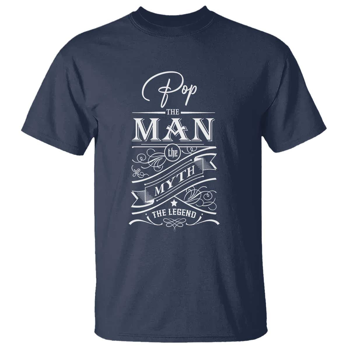 Pops The Man The Myth The Legend T Shirt Vintage Father's Day - Wonder Print Shop