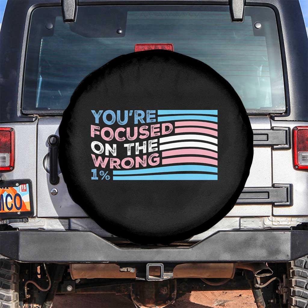 Funny You're Focused On The Wrong 1% Spare Tire Cover Bi Transgender LGBT