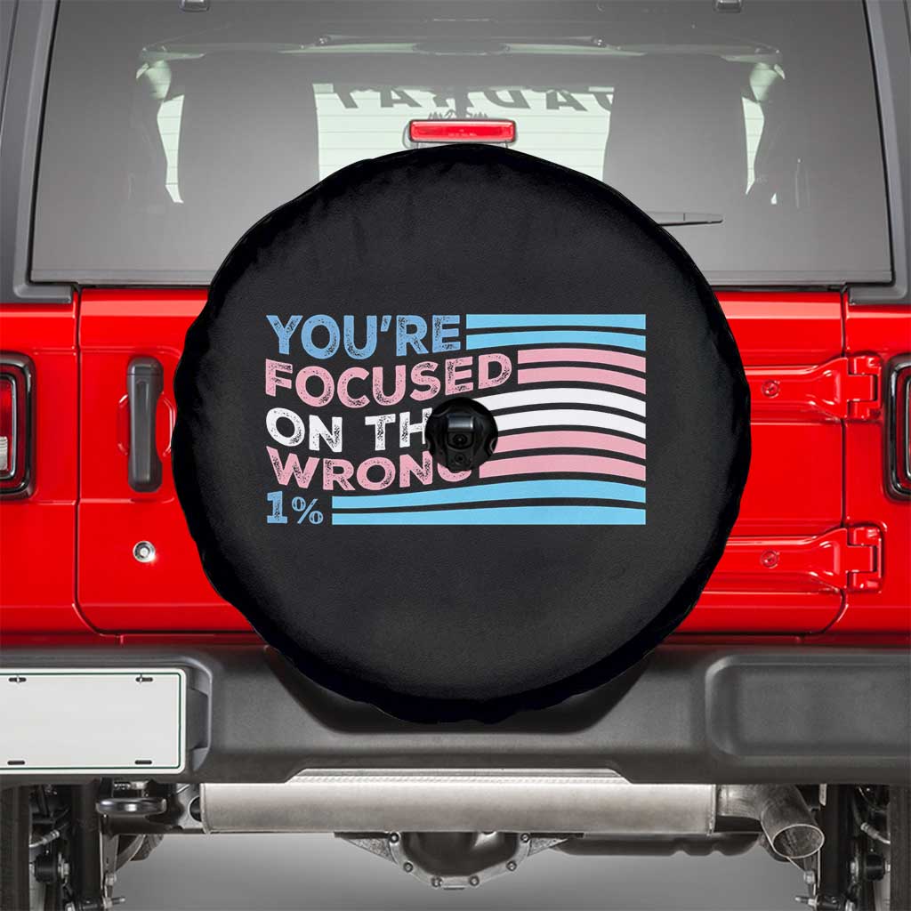 Funny You're Focused On The Wrong 1% Spare Tire Cover Bi Transgender LGBT