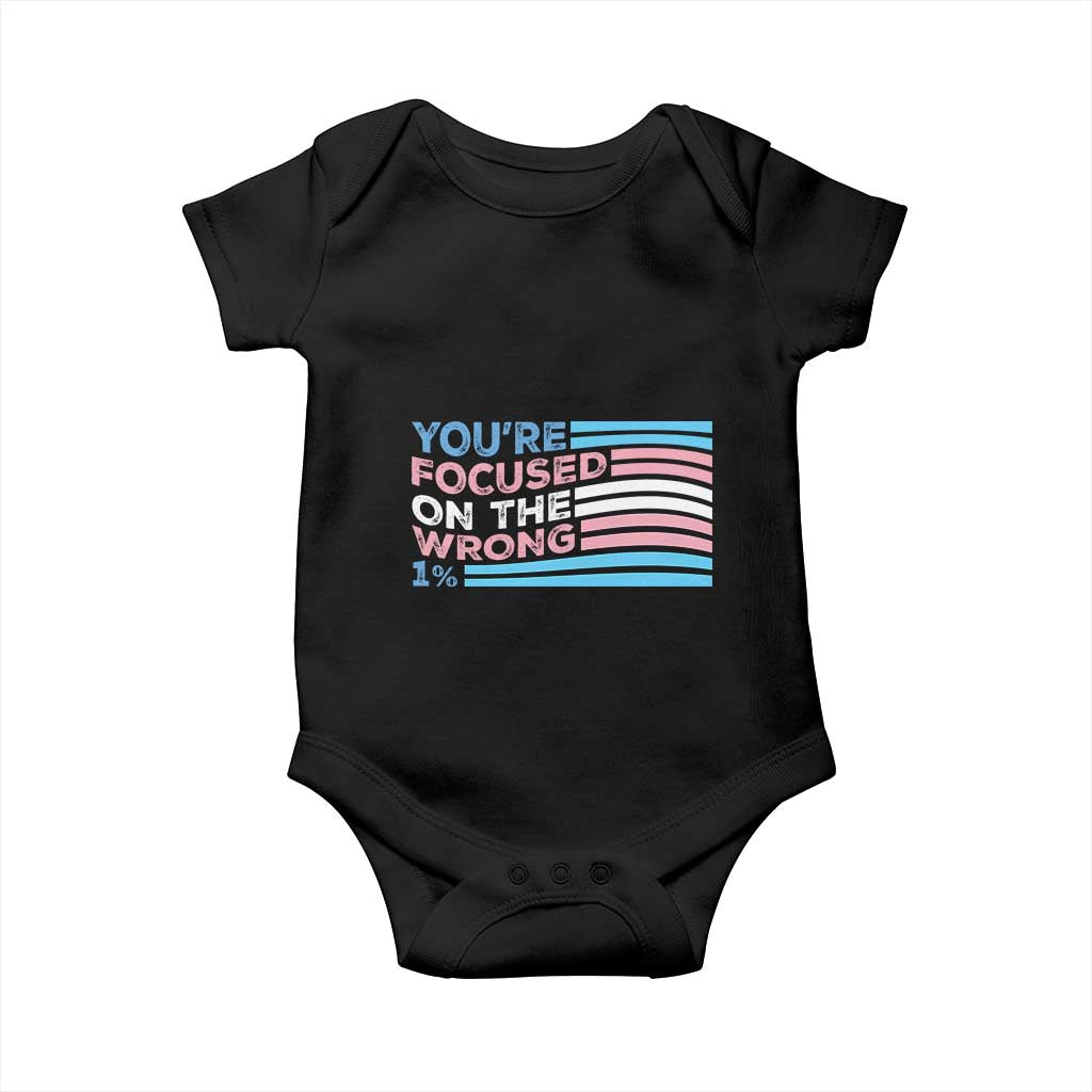 Funny You're Focused On The Wrong 1% Baby Onesie Bi Transgender LGBT