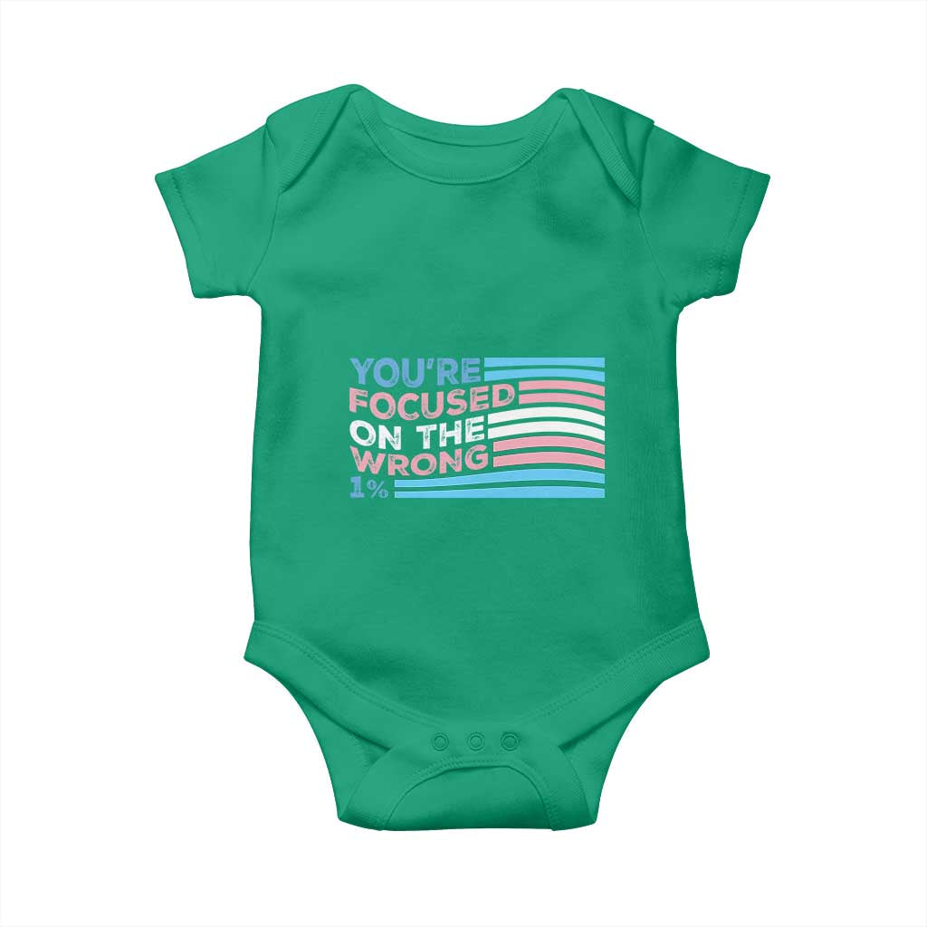 Funny You're Focused On The Wrong 1% Baby Onesie Bi Transgender LGBT