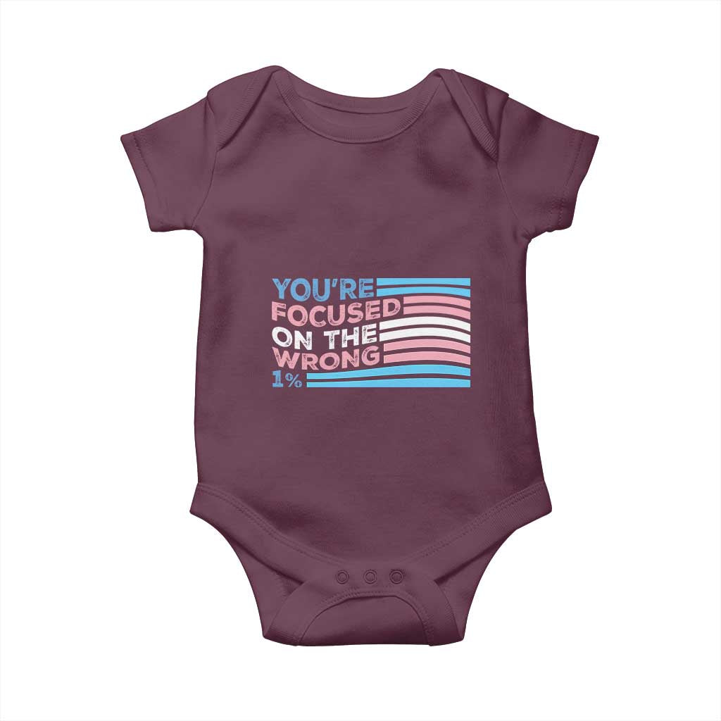 Funny You're Focused On The Wrong 1% Baby Onesie Bi Transgender LGBT