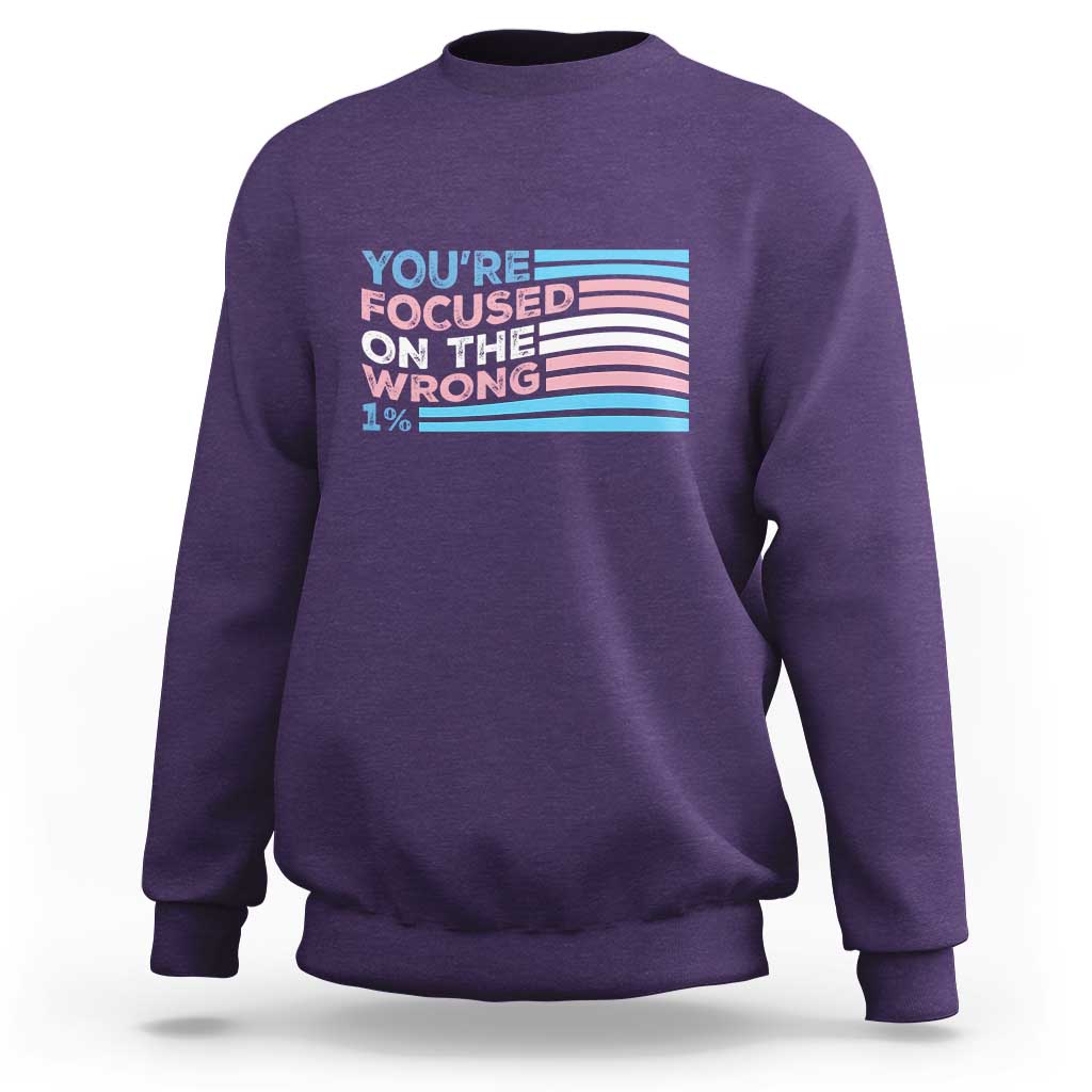 Funny You're Focused On The Wrong 1% Sweatshirt Bi Transgender LGBT