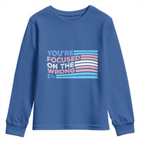 Funny You're Focused On The Wrong 1% Youth Sweatshirt Bi Transgender LGBT