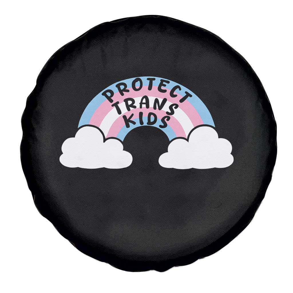 Funny Protect Trans Kids Spare Tire Cover LGBT Pride Rainbow