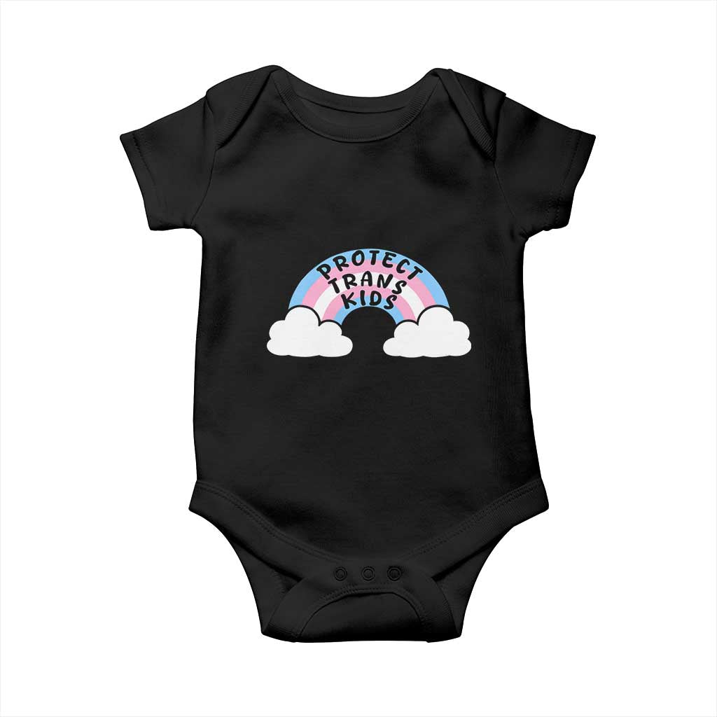 Funny Protect Trans Kids Baby Onesie LGBT Pride Rainbow