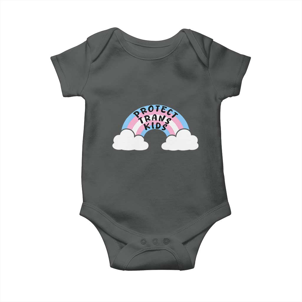 Funny Protect Trans Kids Baby Onesie LGBT Pride Rainbow