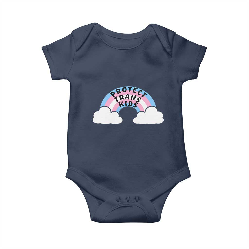 Funny Protect Trans Kids Baby Onesie LGBT Pride Rainbow