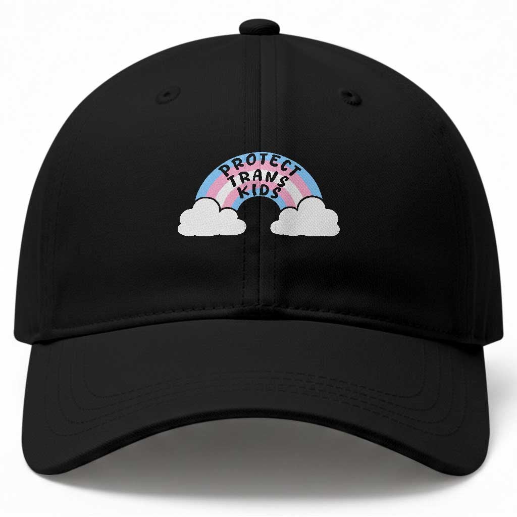Funny Protect Trans Kids Baseball Cap LGBT Pride Rainbow