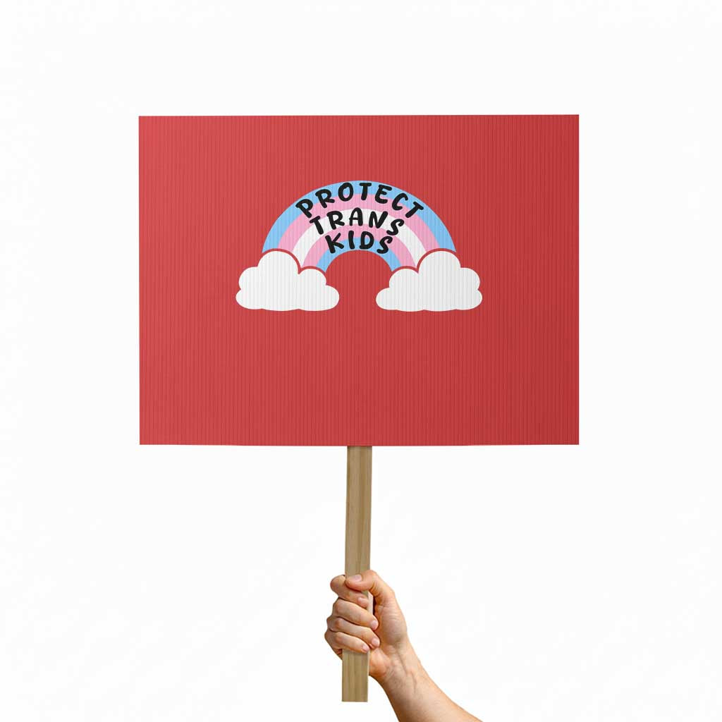 Funny Protect Trans Kids Protest Sign LGBT Pride Rainbow - Wonder Print Shop