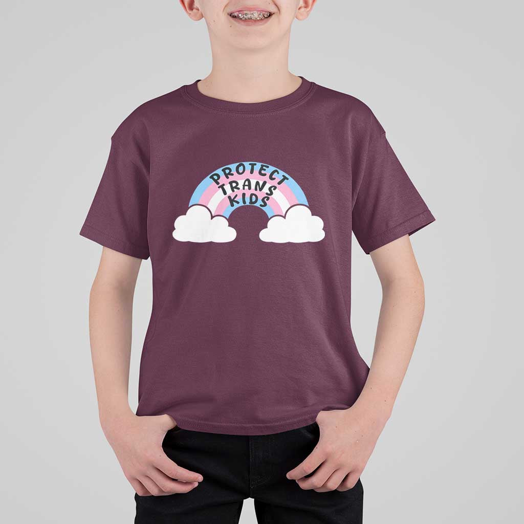 Funny Protect Trans Kids T Shirt For Kid LGBT Pride Rainbow