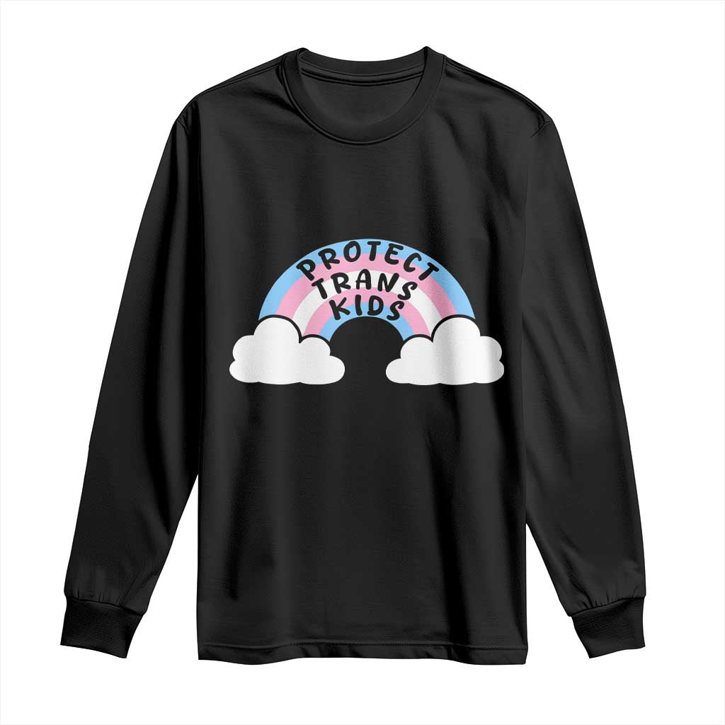 Funny Protect Trans Kids Long Sleeve Shirt LGBT Pride Rainbow