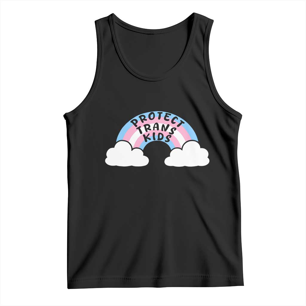 Funny Protect Trans Kids Tank Top LGBT Pride Rainbow