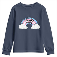 Funny Protect Trans Kids Youth Sweatshirt LGBT Pride Rainbow