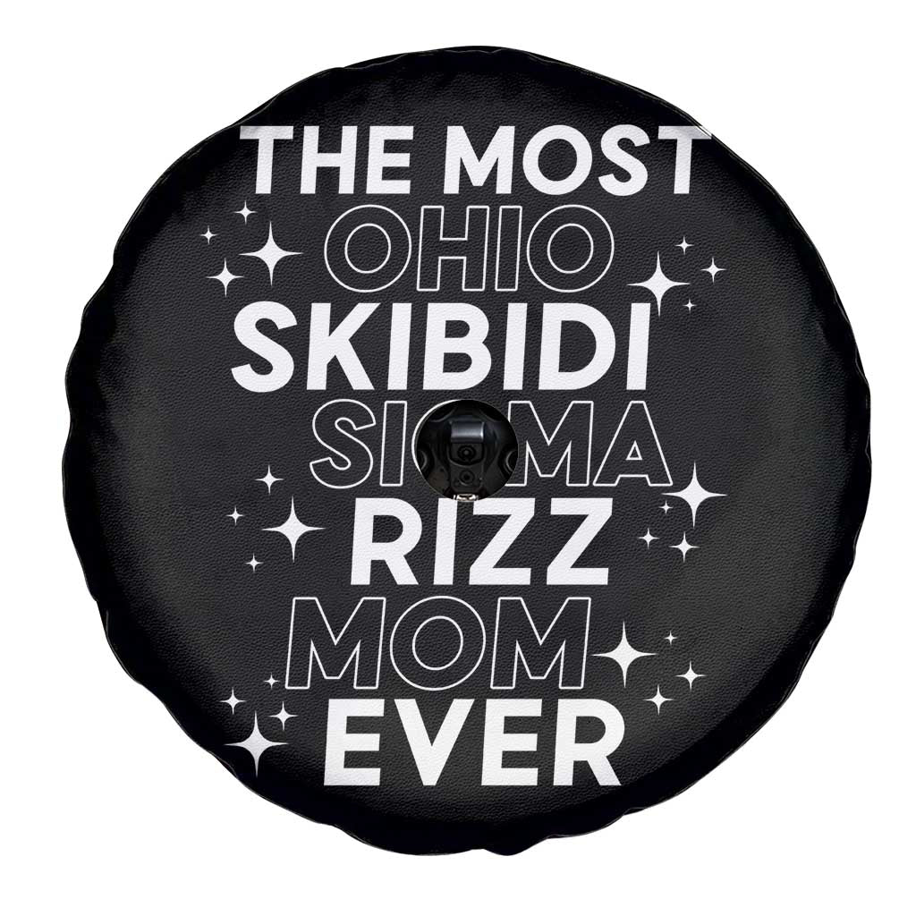 Funny The Most Ohio Skibidi Sigma Rizz Mom Ever Spare Tire Cover Mother's Day