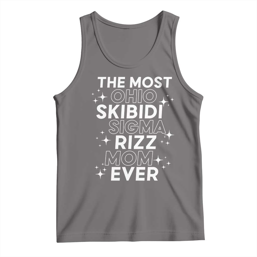 Funny The Most Ohio Skibidi Sigma Rizz Mom Ever Tank Top Mother's Day