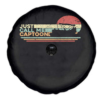 Funny Just Call Me Captoon Spare Tire Cover Pontoon Boat Captain