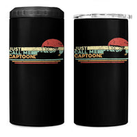 Funny Just Call Me Captoon 4 in 1 Can Cooler Tumbler Pontoon Boat Captain