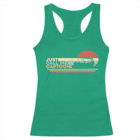 Funny Just Call Me Captoon Racerback Tank Top Pontoon Boat Captain