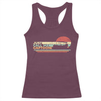 Funny Just Call Me Captoon Racerback Tank Top Pontoon Boat Captain