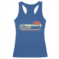 Funny Just Call Me Captoon Racerback Tank Top Pontoon Boat Captain