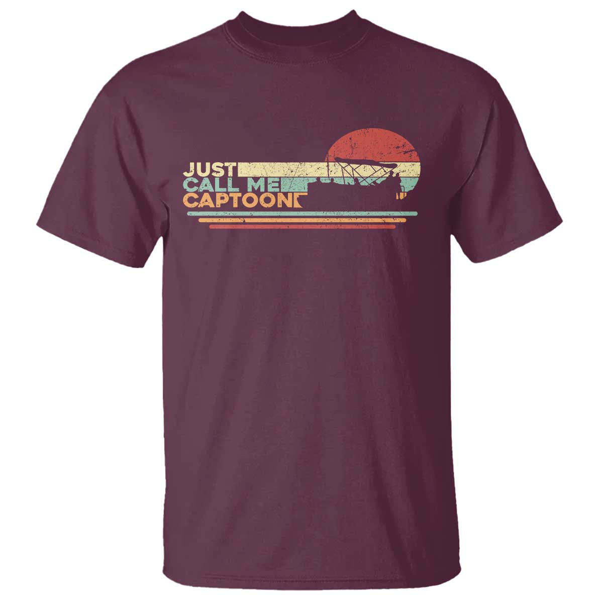 Funny Just Call Me Captoon T Shirt Pontoon Boat Captain
