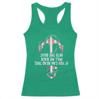 Funny Boating Captain Racerback Tank Top If You Can Read This Pull Me Back Into The Boat
