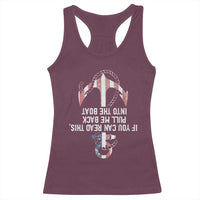Funny Boating Captain Racerback Tank Top If You Can Read This Pull Me Back Into The Boat