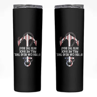 Funny Boating Captain Skinny Tumbler If You Can Read This Pull Me Back Into The Boat