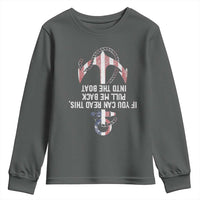 Funny Boating Captain Youth Sweatshirt If You Can Read This Pull Me Back Into The Boat