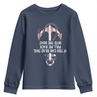 Funny Boating Captain Youth Sweatshirt If You Can Read This Pull Me Back Into The Boat