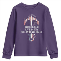 Funny Boating Captain Youth Sweatshirt If You Can Read This Pull Me Back Into The Boat
