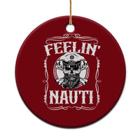 Funny Feelin Nauti Ceramic Ornament Boat Captain Pontoon Sailing Sailor Skull - Wonder Print Shop