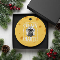 Funny Feelin Nauti Ceramic Ornament Boat Captain Pontoon Sailing Sailor Skull - Wonder Print Shop