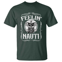 Funny Feelin Nauti T Shirt Boat Captain Pontoon Sailing Sailor Skull