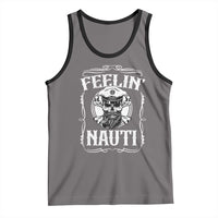 Funny Feelin Nauti Tank Top Boat Captain Pontoon Sailing Sailor Skull