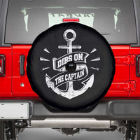 Funny Dibs On The Captain Spare Tire Cover Boating Boat Lover Vintage Anchor