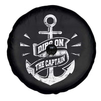 Funny Dibs On The Captain Spare Tire Cover Boating Boat Lover Vintage Anchor