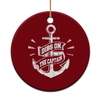 Funny Dibs On The Captain Ceramic Ornament Boating Boat Lover Vintage Anchor - Wonder Print Shop