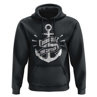 Funny Dibs On The Captain Hoodie Boating Boat Lover Vintage Anchor