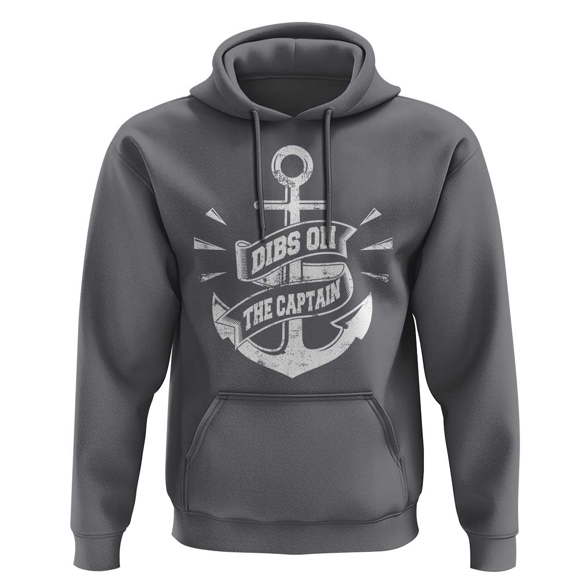 Funny Dibs On The Captain Hoodie Boating Boat Lover Vintage Anchor